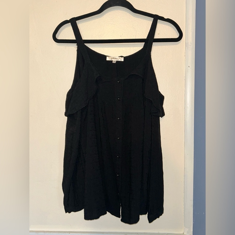 Women’s Black Long Sleeve Cold Shoulder Blouse Size Small - Picture 6 of 10